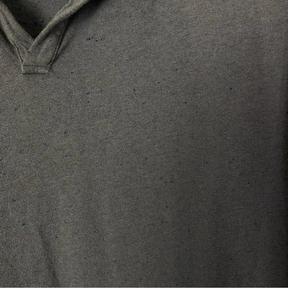Emile Lafaurie Polo Shirt Mens Medium Grey Blue Short Sleeve Tshirt Tee V Neck - Picture 4 of 7